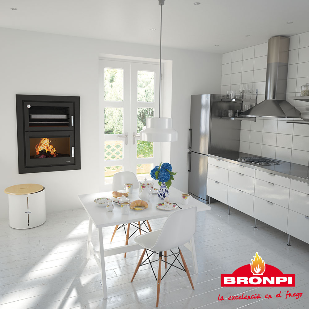 Inserto per camino a legna con forno Murano-e Bronpi :: Fratelli Lerda  Inserti per Camino a Legna