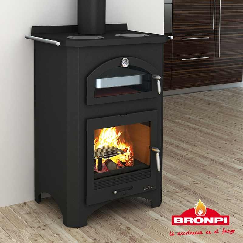 Cucina a Legna 14 kw con forno e piano cottura Monza Bronpi :: Fratelli  Lerda Inserti per Camino a Legna